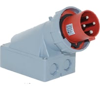 Настенная вилка 3Р+Е+Pilot 63A, 380-415V, IP67 T-Plast 31.32.312.1600