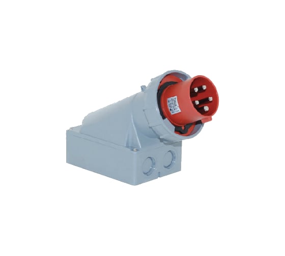Настенная вилка 3P+N+E+Pilot, 5х63А, 380-415V, IP67 T-Plast 31.34.312.1600 1