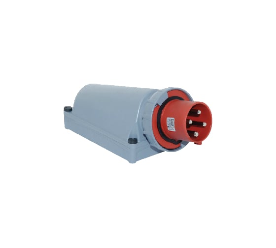 Настенная вилка 3Р+Е+Pilot 125A, 380-415V, IP67 T-Plast 31.37.312.1600