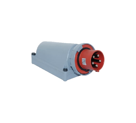 Настенная вилка 3Р+Е+N+Pilot 125A, 380-415V, IP67 T-Plast 31.38.312.1600