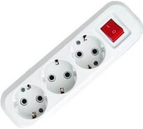 Колодка 3 гнезда, с выключателем, с подсветкой T-Plast 32.75.311.0400