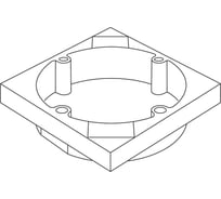 Суппорт для розетки 60мм 100х50 T-Plast 50.07.001.0010