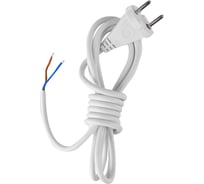 Сетевой шнур СПб УПП-5 с вилкой ПВС 2x0,75-26 белый 1,7 м 99927933