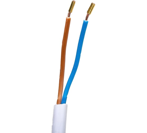 Сетевой шнур с вилкой V2 ПВС 2x0.75, 1.5м без з/к, белый LUX 4606400615781