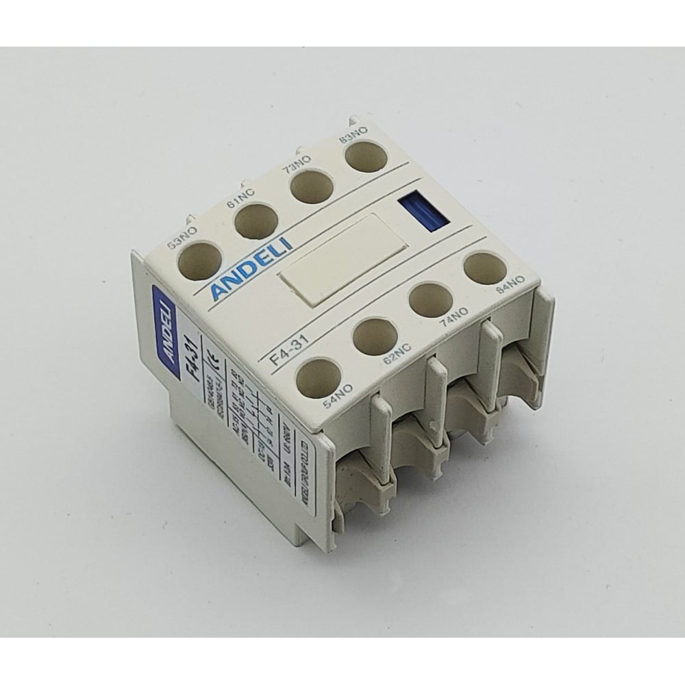 Приставка ANDELI дополнительные контакты F4-31 3но+1нз к контактору ...
