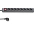 Блок розеток для 19" шкафов, горизон, с выкл, с подсветкой, 8 роз Schuko 10A Hyperline SHT19-8SH-S-2.5EU 26450 1