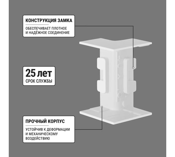 Внутренний угол TDM ELECTRIC КМВ, белый, 40х16 упаковка 4 шт SQ0411-0074