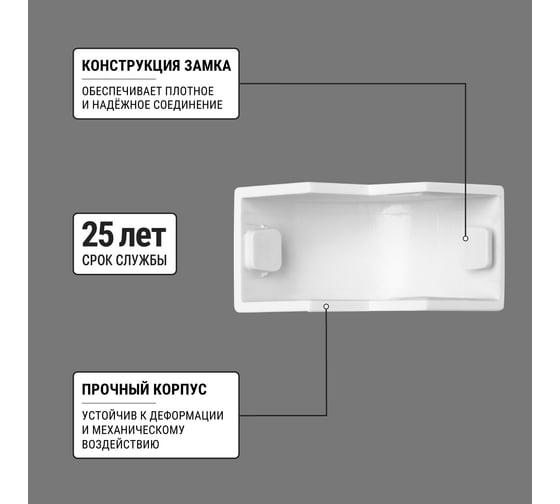 Внешний угол TDM ELECTRIC КМН, белый, 16х16 упаковка 4 шт SQ0411-0061