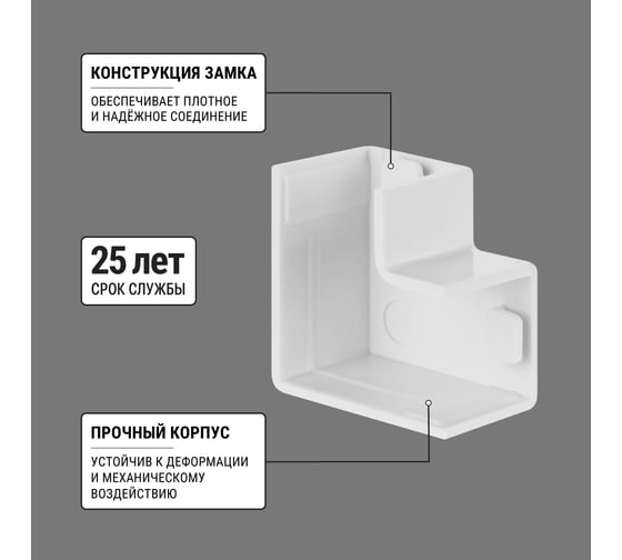 Поворот на 90 гр. TDM ELECTRIC КМП, белый, 16х16 упаковка 4 шт SQ0411-0091