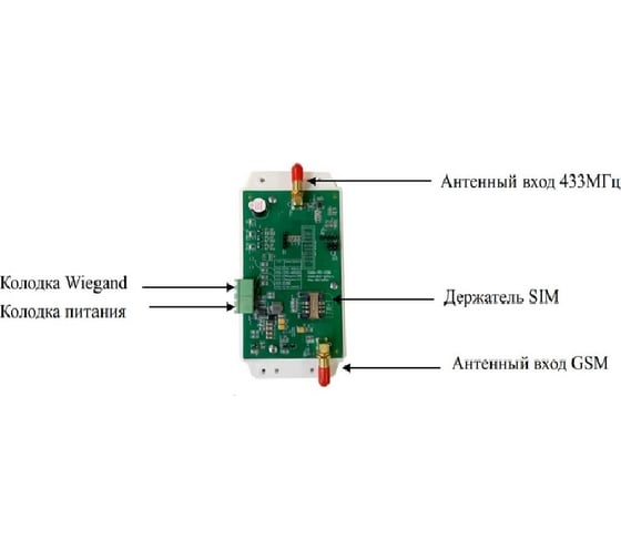 Совмещенный радиоканальный считыватель Gate rx-duo 4008100