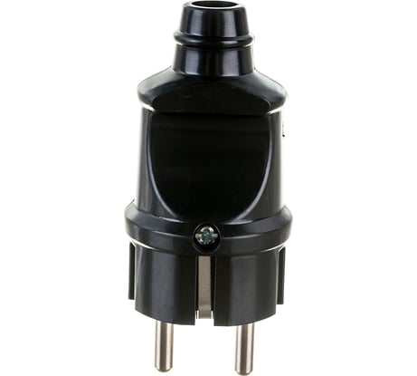 Электрическая вилка с заземлением, 16А / 220В, черная Stayer MASTER 55160-B