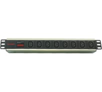 Блок распределения питания DKC (pdu) 19" 10a с индикацией, вых:8 c13, вх:c14 R519IEC8AMC14