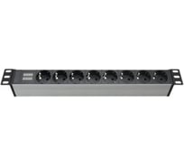 Блок распределения питания DKC (pdu) 19" 16a с индикацией, вых:8 schuko, вх:schuko R519SH8CD