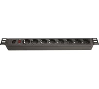 Блок распределения питания DKC (pdu) 19" 10a с выключателем, вых:8 schuko, вх:с14 R519SH8OPSHC14
