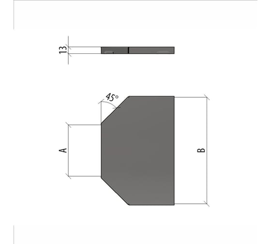 Крышка центрального переходника Система КМ 100-200 мм ПЛЮС INOX304 PL6638 KPDplus100-200-C INOX304