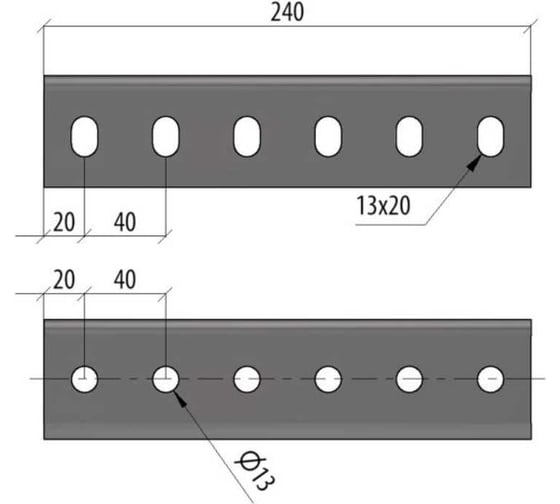 Соединитель усиленного швеллера Система КМ 50x50x4,0 мм INOX304 SLPU50-50 INOX304