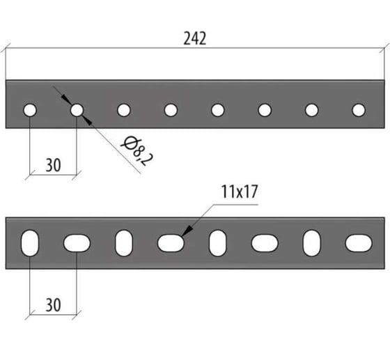 Соединитель усиленного профиля Система КМ 250 мм INOX304 SUP INOX304