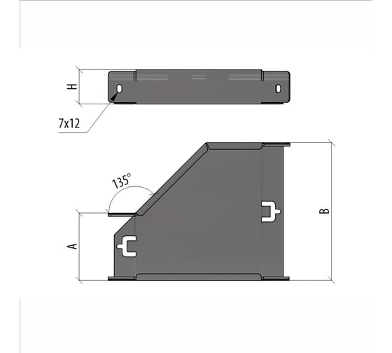 Переходник Система КМ левый 100х300-400 мм ПЛЮС HD PL1680 PDplus100-300-400-L HD