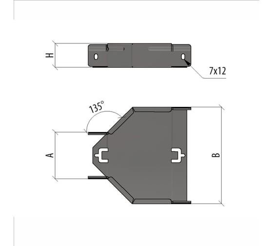 Центральный переходник Система КМ 80х300-600 мм ПЛЮС PL0802 PDplus80-300-600-C