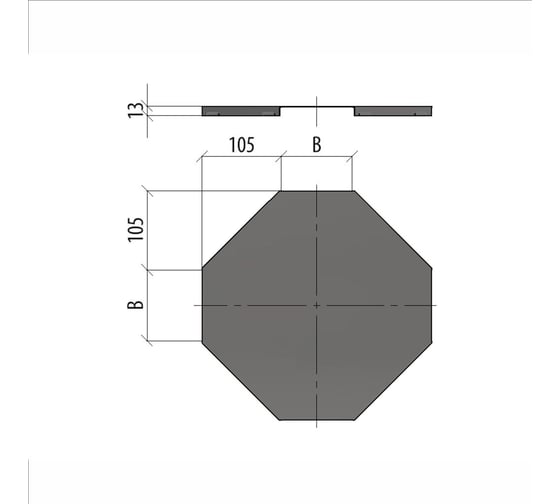 Крышка Х-разветвителя Система КМ 200 мм ПЛЮС INOX304 PL6575 KXDplus200 INOX304
