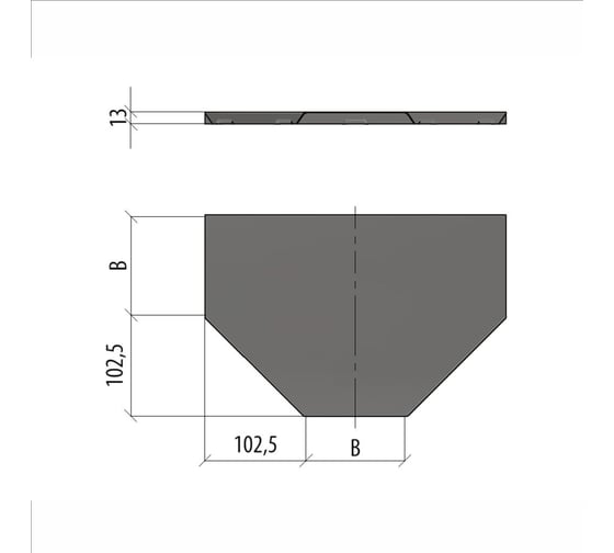 Крышка Т-отвода Система КМ 200 мм ПЛЮС INOX304 PL6559 KTDplus200 INOX304