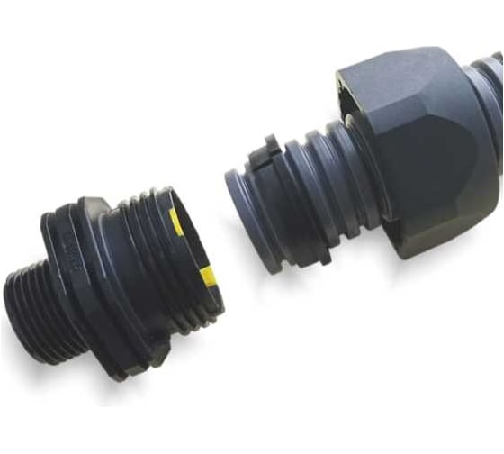 Муфта для гофрированных труб Weyer WQGD-M40B/AD34.5 - коннектор прямой, нар. M40x1.5 WE0801600