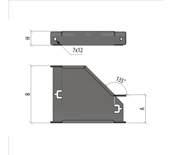 Переходник Система КМ правый 100х200-300 мм ПЛЮС HD PL1608 PDplus100-200-300-R HD