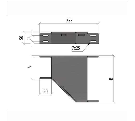 Переходник Система КМ правый 50х300-400 мм LO10025 PD50-300-400-R