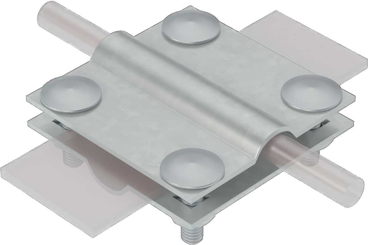 Крестообразный соединитель для прутка Система КМ Ø 5-12 мм и полосы до ...