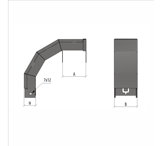 Т-ответвитель Система КМ крышка, вертикальный, вниз 50x500x300 мм ПЛЮС OKTDplus50-500-300