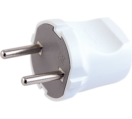 Разборная вилка, белая, без з/к, 250В, 6А LUX ВР30 4606400419723