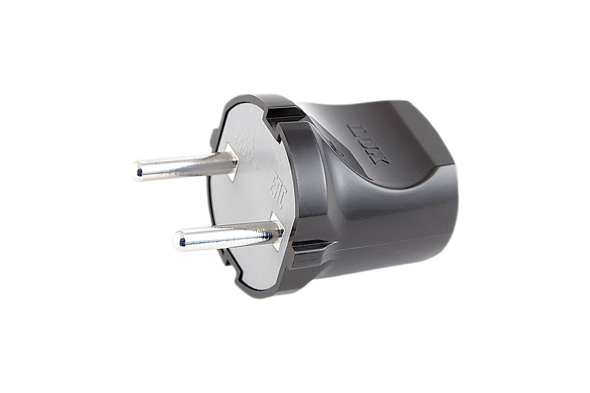 Разборная вилка, черная, без з/к, 250В, 6А LUX ВР30 4606400419747 ...