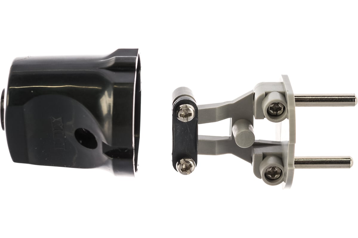 Разборная вилка, черная, без з/к, 250В, 6А LUX ВР30 4606400419747 ...