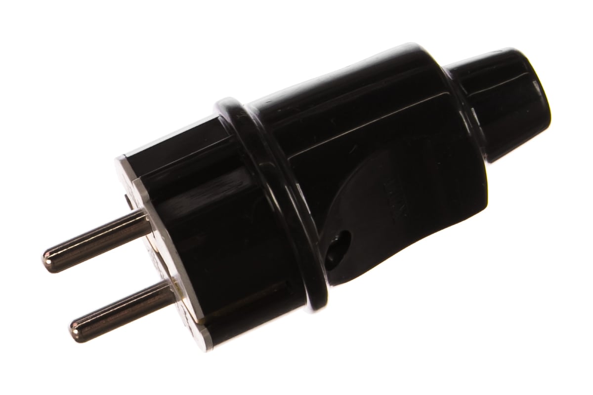 Разборная вилка, черная, с з/к, 250В, 16А LUX ВР31 4606400419785 ...