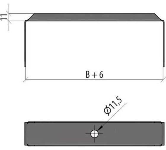 Скоба для подвеса на шпильке Система КМ 50 мм INOX304 LO0792 SPS50 INOX304