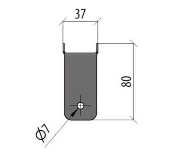 Скоба для подвеса на шпильке Система КМ 50 мм INOX304 LO0792 SPS50 INOX304