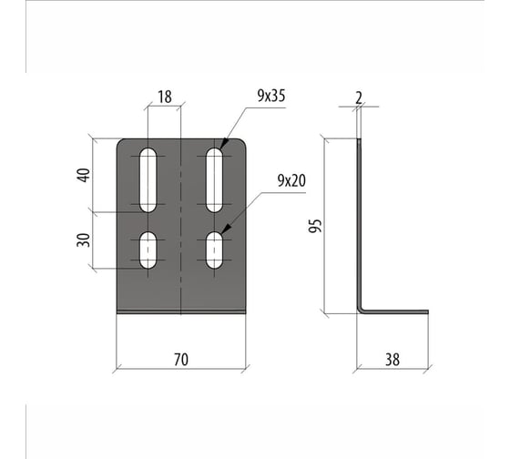Универсальный настенный кронштейн Система КМ INOX304 LO9846 UKS INOX304