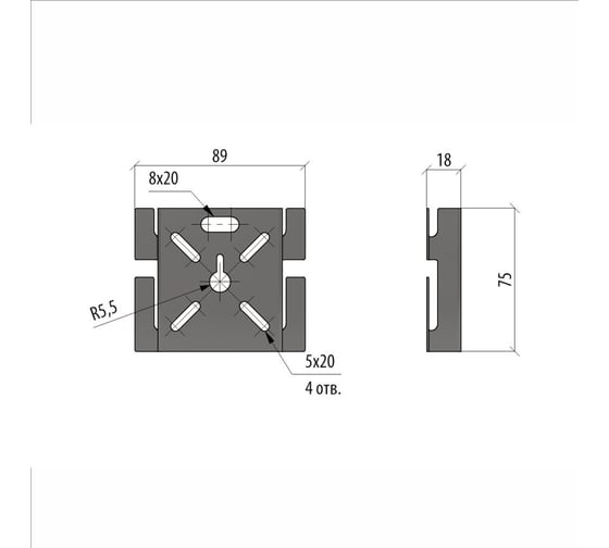 Универсальный суппорт Система КМ INOX304 LO8157 USP INOX304
