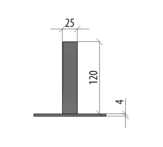 Основание потолочной стойки Система КМ INOX304 LO6280 OUPT INOX304