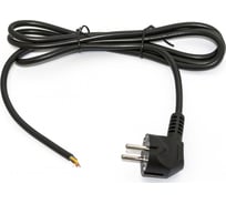 Кабель с вилкой Schuko (open end) Hyperline PWC-SHM-OE-3.0-BK длиной 3м (3x1.0 кв.мм), цвет черный (ПВС-ВП-31,0-250-S22-16-3,0 ГОСТ 28244-96) 229246