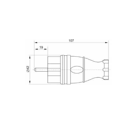 Прямая вилка GENERICA 16а ip44 черная EVK20-016-01-44-K02-G