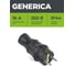 Прямая вилка GENERICA 16а ip44 черная EVK20-016-01-44-K02-G 3