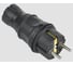 Прямая вилка GENERICA 16а ip44 черная EVK20-016-01-44-K02-G 2