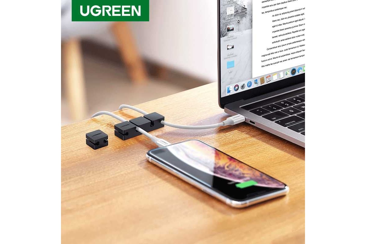 Держатель для проводов Ugreen lp208 cable holder clips (3+1 комбинация).  цвет: черный 70585 - выгодная цена, отзывы, характеристики, фото - купить в  Москве и РФ