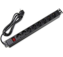 Блок розеток Wize Pro WPDU1U-8 19 дюймовое крепление, 8 розеток 136890