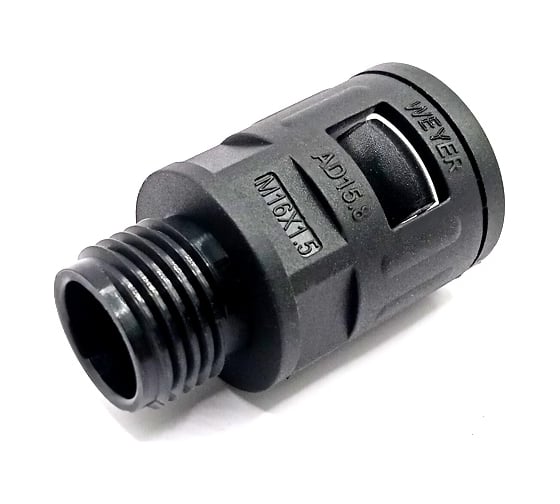 Муфта для гофрированных труб Weyer WQG-M16B/AD13.0 - коннектор прямой, нар. M16x1.5 WE0203500
