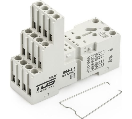 Колодка для реле TDS RS4-3-1 серии RL-4 10A 300VAC 10 шт TDS34184