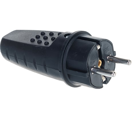 Прямая однофазная вилка, каучук UNIVersal 602227