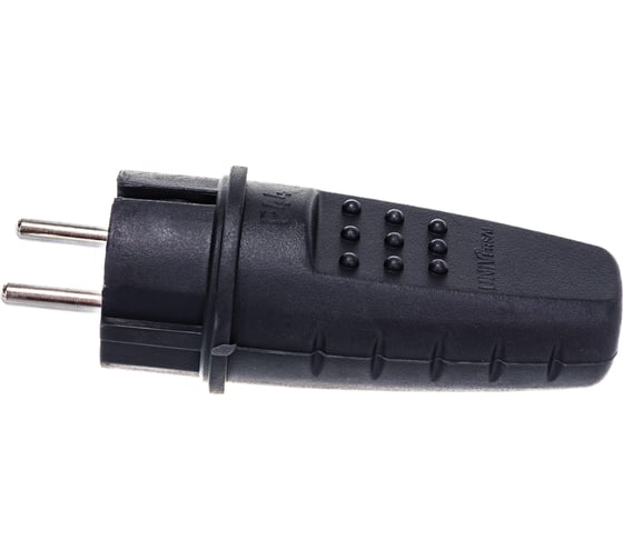 Прямая однофазная вилка, каучук UNIVersal 602227 - выгодная цена ...