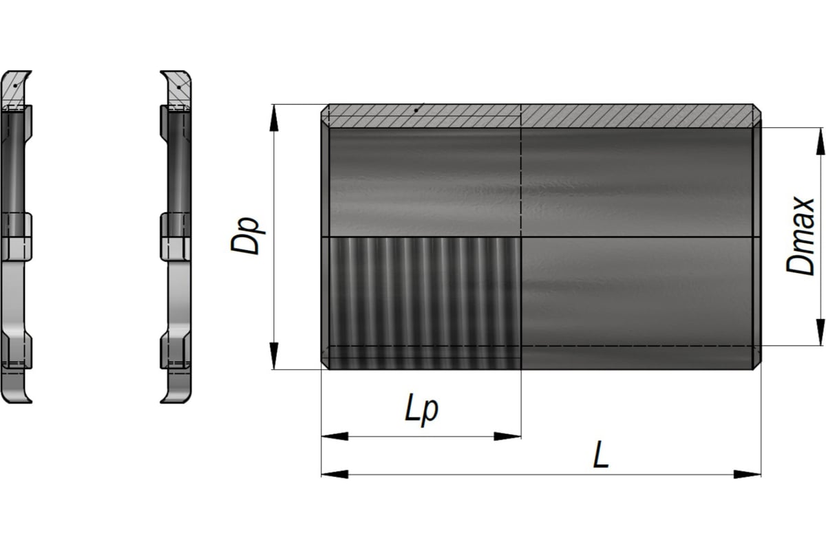 Вводный патрубок ГОФРОМАТИК у475 1/2 дюйма (уп.50шт.) (d=15, гайка 480 .